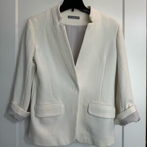 Olivia Moon cream knit blazer